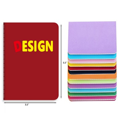 3.5 x 5.5 Inches Small Lined Notepads 30 Sheets 60 Lined Pages Notepads Mini Journal Pocket Notebook