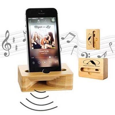 Wood Cell Phone Stand With Sound Amplifier