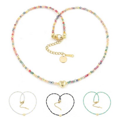 Colorful Mini Crystal Beaded Necklace