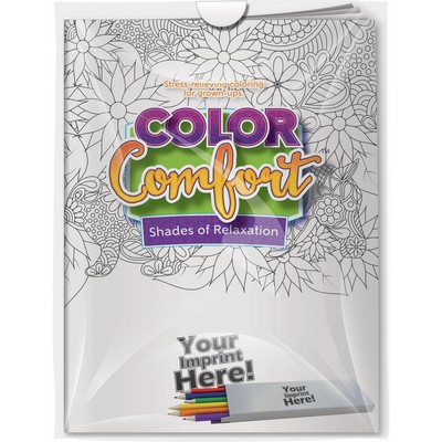 Combo Pack - CC103 Color Comfort & 6-Pack of Colored Pencils (Imprinted) in a Poly Bag