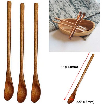 6-Inch Wooden Stirring Spoons