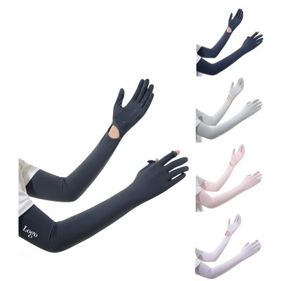 Full Finger UV Protection Ice Silk Arm Sleeve