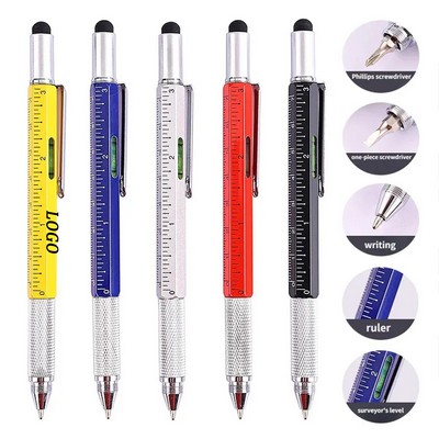 Multi-Functional Pen Stylus Screwdriver Ruler Level Tool Set