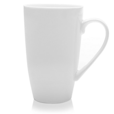 White Porcelain Tall Latte Personalized Mugs-13 oz