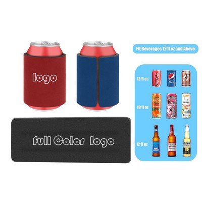 Full Color Sublimation Neoprene Slap Wrap Cooler Sleeves