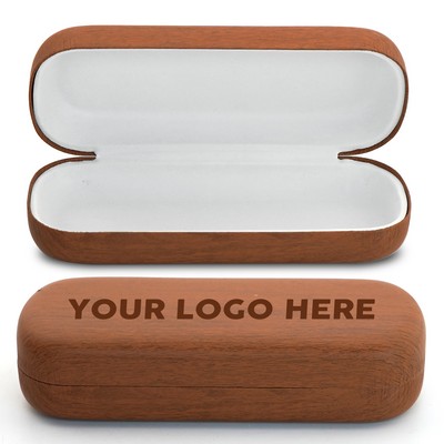 Wood Grain Anti-Pressure Anti-Aging Portable Retro Glasses Case With Customizable Logo