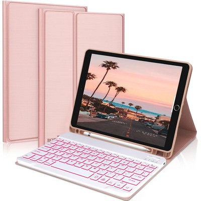 Kidder iBank® Bluetooth Keyboard Case for iPad Air 11" 2024 (Rose Pink)