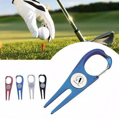 Aluminum Divot Tool With Ball Marker