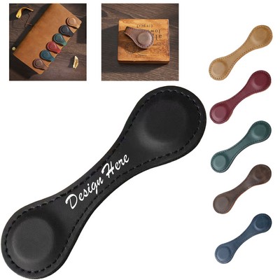 PU Leather Bone-Shape Double-Sided Magnetic Bookmark