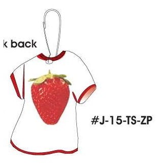 Strawberry T-Shirt Zipper Pull