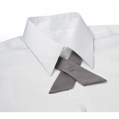 Dark Gray Polyester Satin Crossover Tie