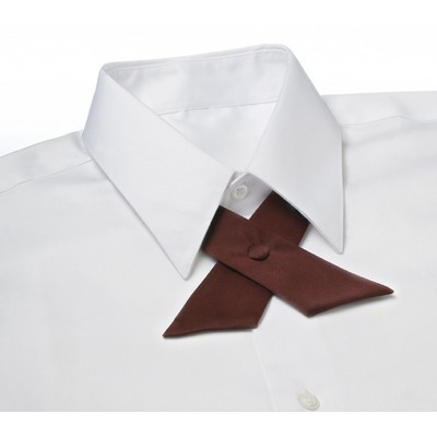 Maroon Polyester Satin Crossover Tie