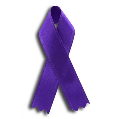 Blank Animal Abuse/ Domestic Violence Awareness Ribbon with Tape (3 1/2")