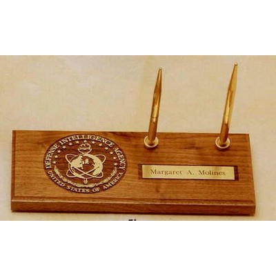 3-1/2"x8-1/2" Walnut Pen And Pencil Holder (5l)