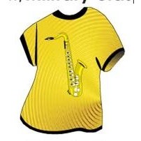 Saxophone T-Shirt Lapel Pin