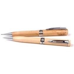 Inforest™ Flat Top Wood Ballpoint Pen & Mechanical Pencil Set