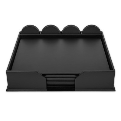 Leather Black Conference Room Set (23 Piece)