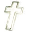 Silver Cross Lapel Pin