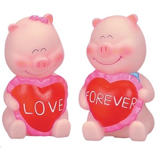 Rubber "Love Forever" Pair of Piggies