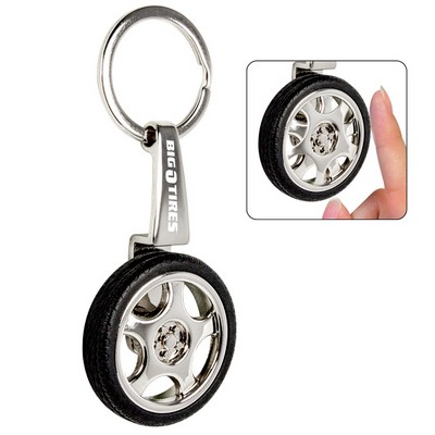 Spinning Tire Keychain