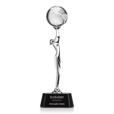 Aphrodite Globe Award - Black/Chrome 14"