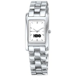 Unisex Silver Watch With Rectangular Dial