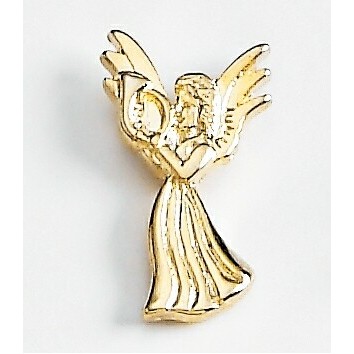 Angel w/ Horn Marken Design Cast Lapel Pin (Up to 3/4")