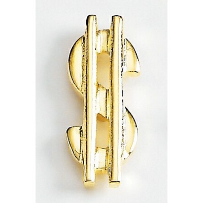 Dollar Sign Marken Design Cast Lapel Pin (Up to 1")