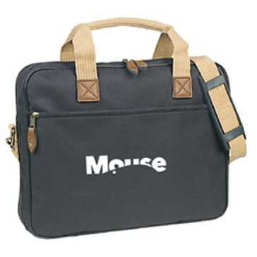 Deluxe Promotional Portfolio with Mini Organizer and Ribbed Shoulder Strap