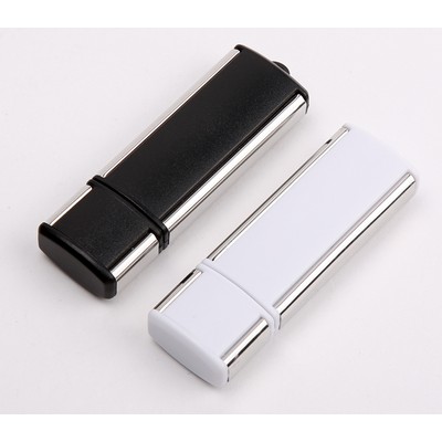 64 MB USB Flash Drive W/ Aluminum Side Trim