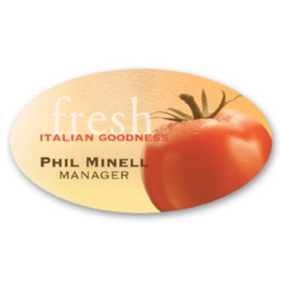 Name Badge W/Personalization (2"X3.5") Oval