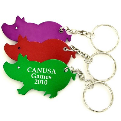 Jumbo Size Pig Shape Bottle Opener w/Key Chain