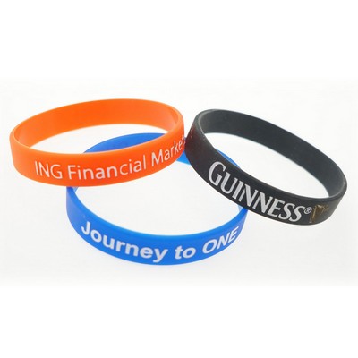 Silicone Wrist Band w/Printed Logo