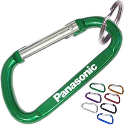 7cm Aluminum Carabiner w/Key Ring (6 Week Production)