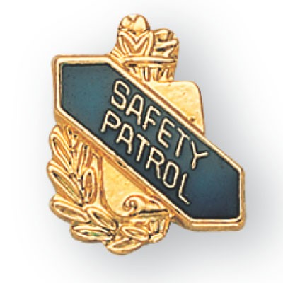 Enameled & Epoxy Domed Scholastic Award Safety Patrol Pin