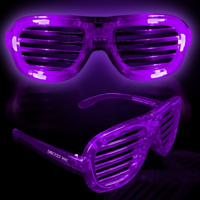 Purple Light-Up Slotted Eyeglasses