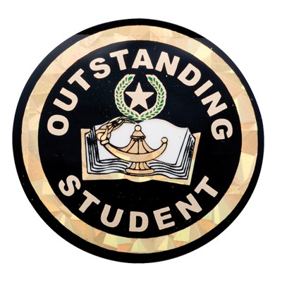 2" Outstanding Student Mylar Medallion Insert Disc