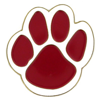 Maroon Paw Pin