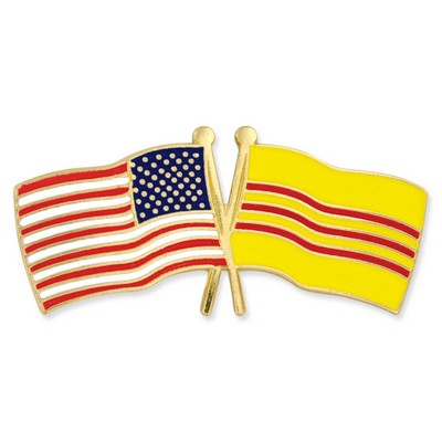 USA & South Vietnam Flag Pin