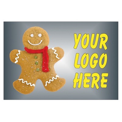 Gingerbread Man Rectangle Badge w/ Bar Pin (2"x3")