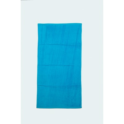 Velour Beach Towel (34" x 66") Turquoise (Blank)