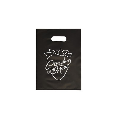 Frosted Black Colored Poly Merchandise Bag/ 2.5 Mil (9"x12")