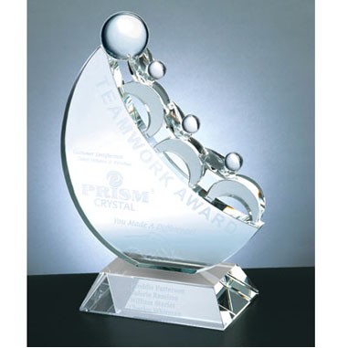 Team Work Crystal Awards (SANDBLASTED)