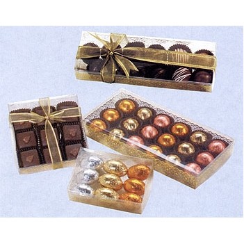 Geneva Plastic Candy Box (4"x4"x1 1/8")