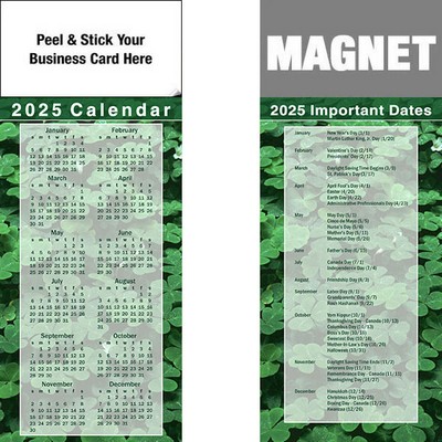 Peel & Stick Full Color Calendar Magnet (3 1/2"x8 1/2")