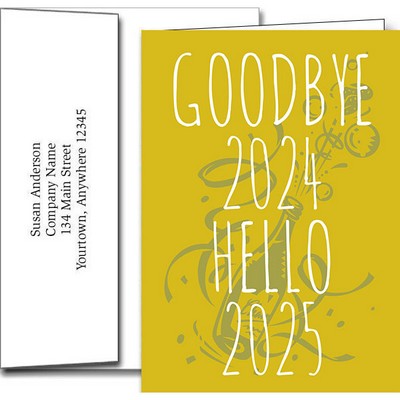 New Year Greeting Cards w/Imprinted Envelopes (5"x7")