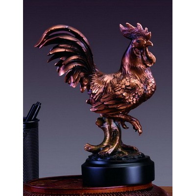 Rooster figurine, 6.5" W x 8.5" H