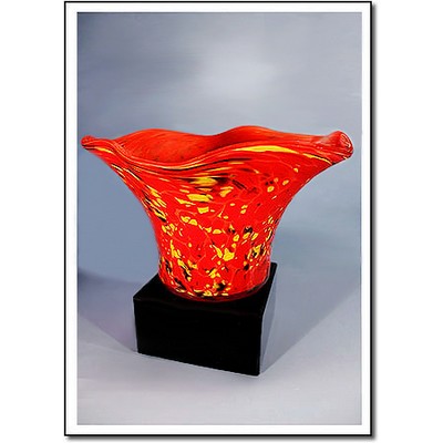 Montserrat Splash Art Glass Bowl w/o Marble Base (4"x6.5")