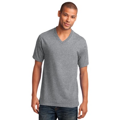 Port & Company® Men's Core Cotton V-Neck Tee