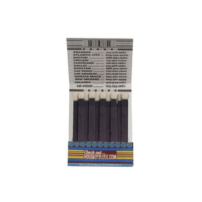 20 Stick Assorted Color Reverse Print Matchbook